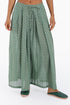 Wide leg pants in printed cotton gauze with pockets